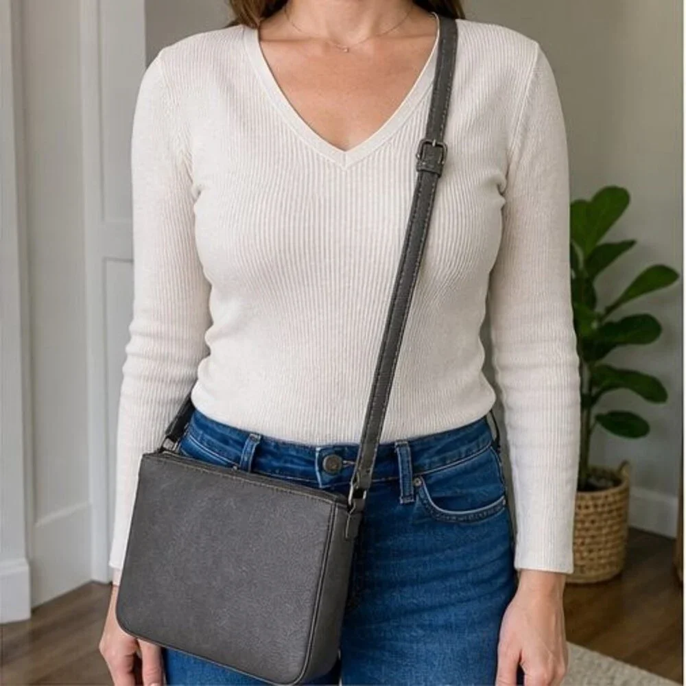 Stone Vegan Leather Bag